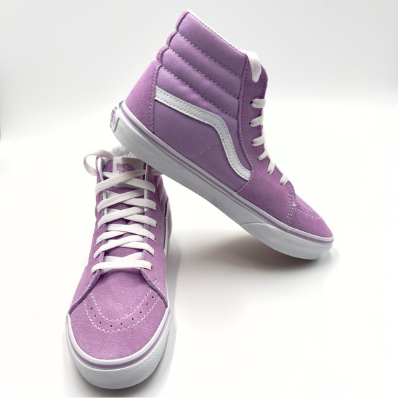 VANS Sk8-Hi Canvas & Suede Lupine & True White Womens 8, Junior 6.5 Sneakers - Picture 6 of 9